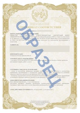 Образец Сертификат СТО 01.064.00220722.2-2020 Жигулевск Сертификат СТО 01.064.00220722.2-2020 